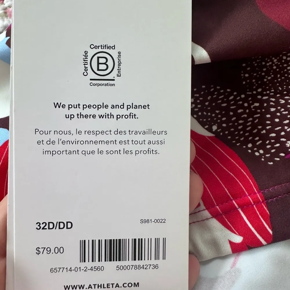 NWT Athleta Seascape Bra Cup Tankini Top‎ Size 32 D/DD Swim Beach Vacation - Image 3