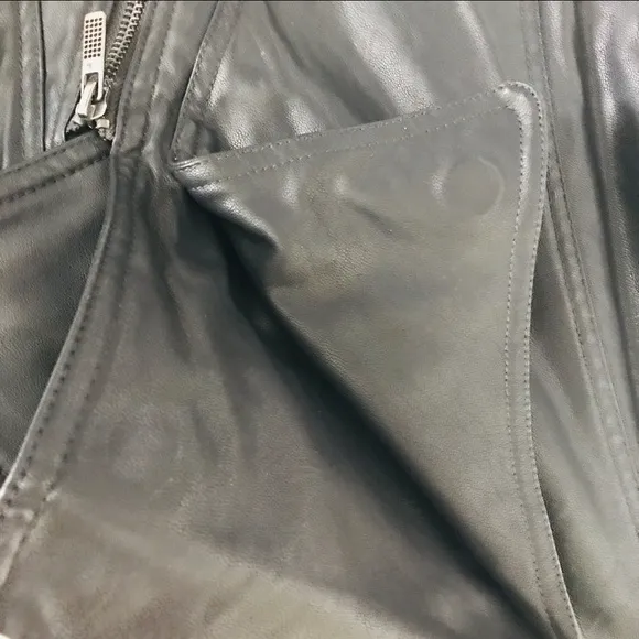 BAKUL Leather moto Jacket wool studded sleeves‎ L Grunge Size L - Image 8