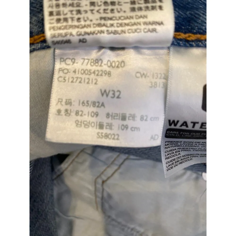 Levi’s Premium High-Rise Deconstructed Medium Blue Wash Denim Skirt NWT Sz 32 - Image 11