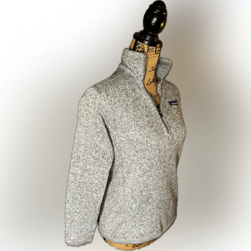 Patagonia Better Sweater Gray Quarter Zip Pullover Fleece Jacket Gorpcore XS - Image 3