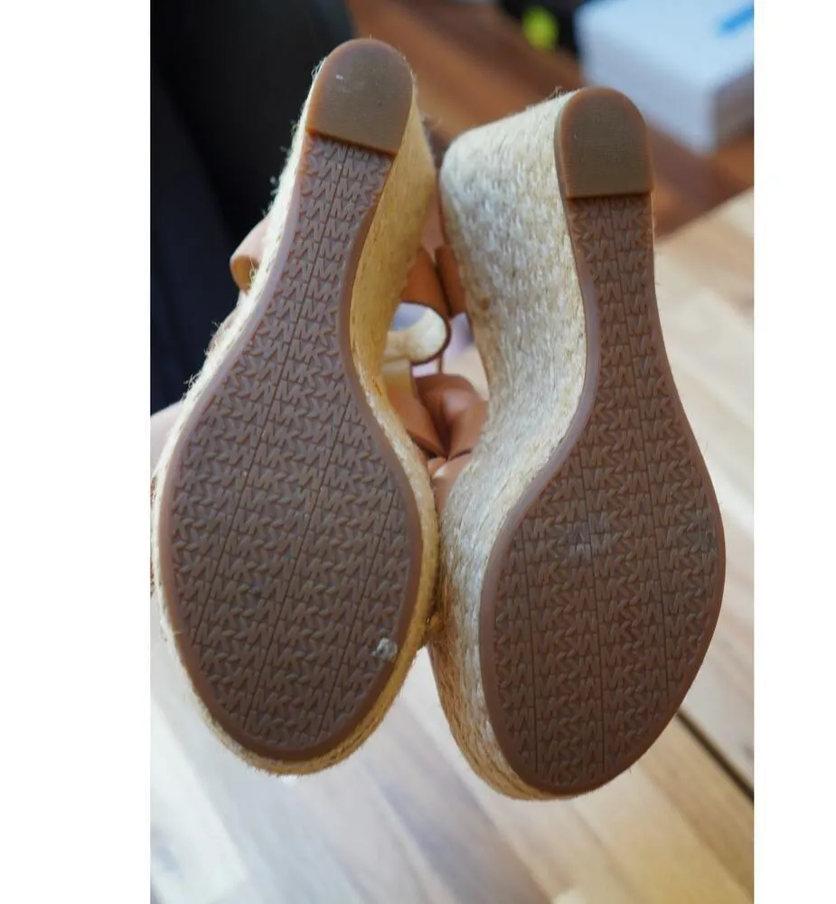 Michael Kors Celia Espadrille Wedge Buckle Platform Sandals Size 7 - Image 9