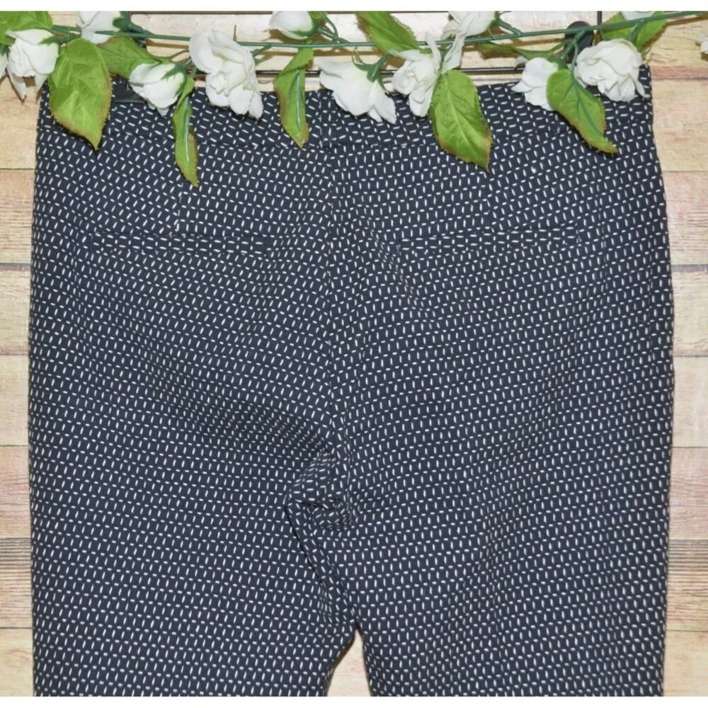 Banana Republic Black White Sloan Pants Size 6 Short Ankle Stretch Trousers - Image 6