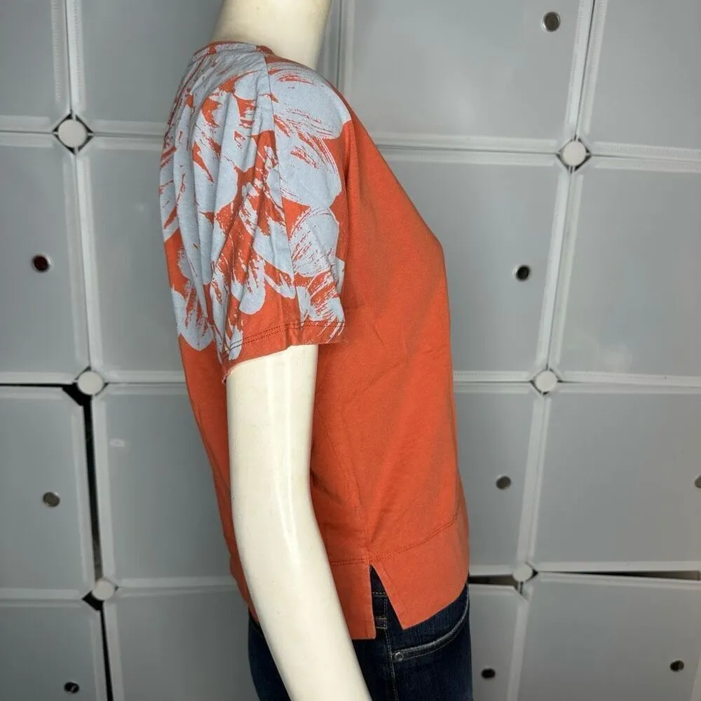 Anthropologie Barbara Floral Lightweight Sweatshirt Tee Size XS - Image 7