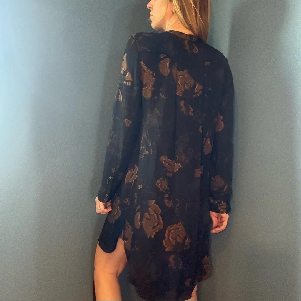 Wilfred by Aritzia Bossut Silk Dress Size Medium Black - Image 5