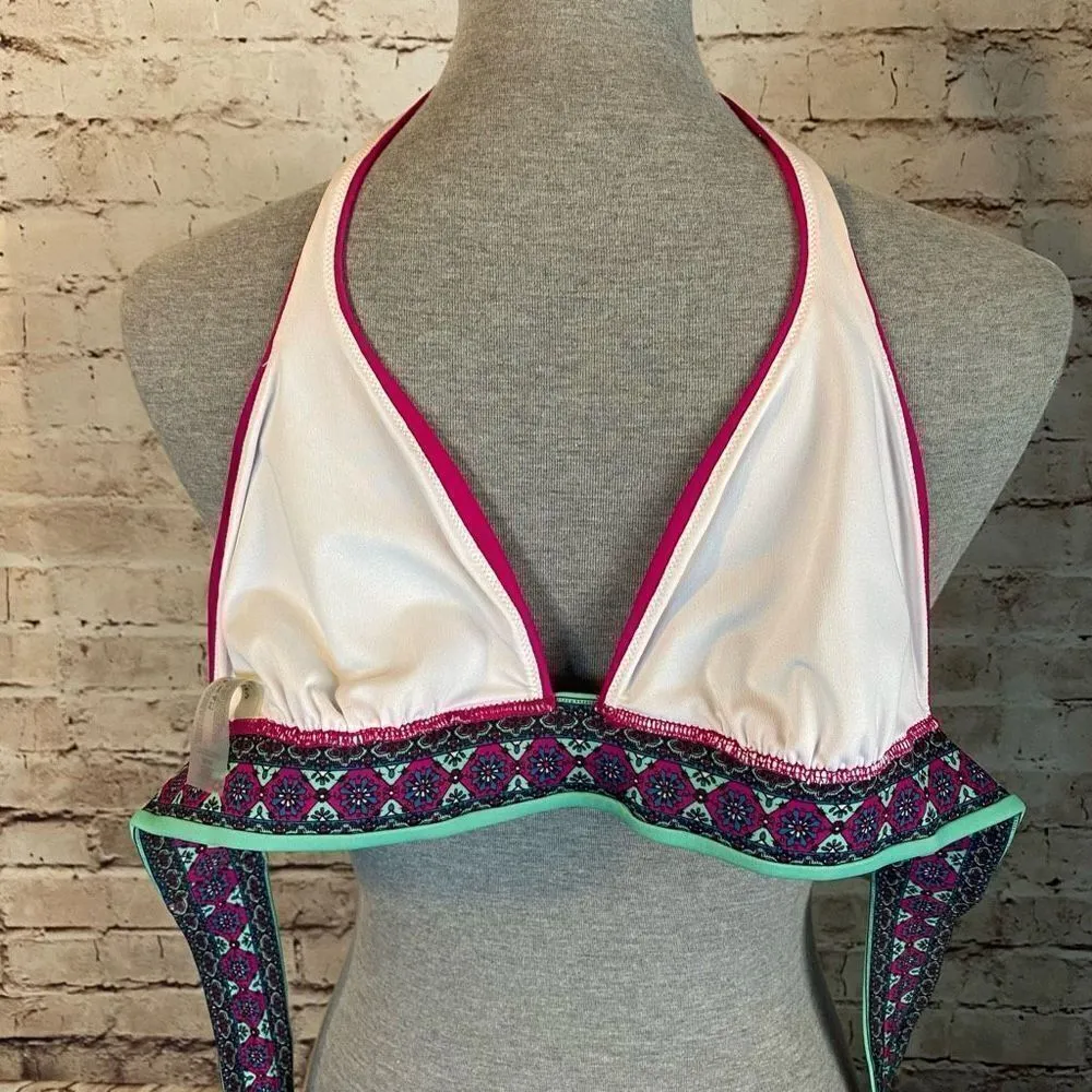 Victoria's Secret Womens Swimsuit Top Swimwear Bathing Suit Paisley Pink Medium - Image 4