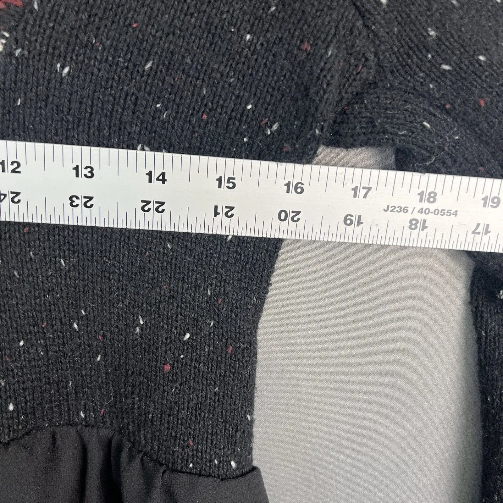 Abercrombie & Fitch sweater womens XS Black white Knit fair isle long sleeves - Image 8