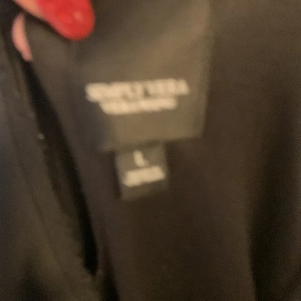 Simply Vera Vera Wang black side ruffle sleeveless midi dress - Image 11