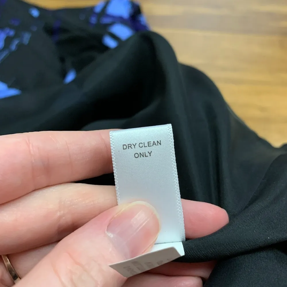 Banana Republic Dress Womens 14 Blue Abstract Print Sleeveless Pockets Fit Flare - Image 7