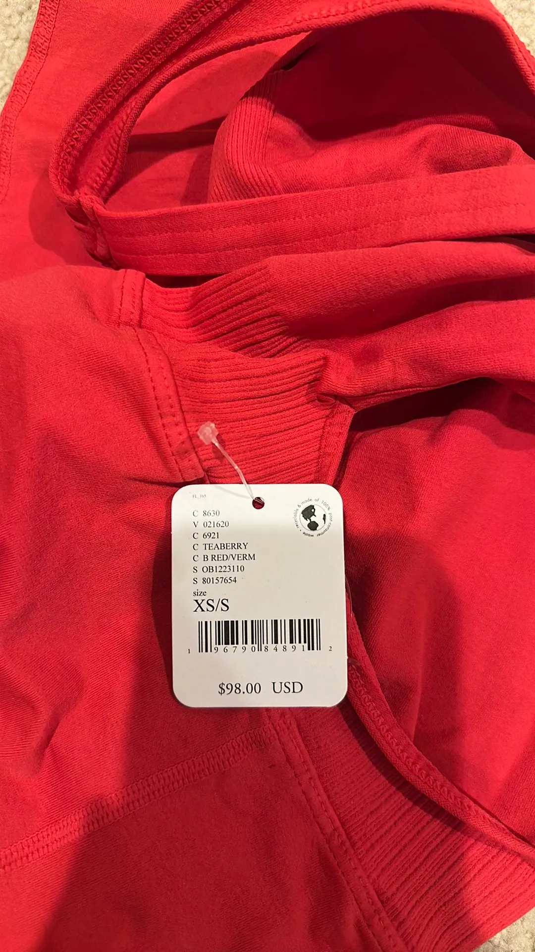 Free People Movement Good Karma Onesie Teaberry / B Red XS/S - Image 4