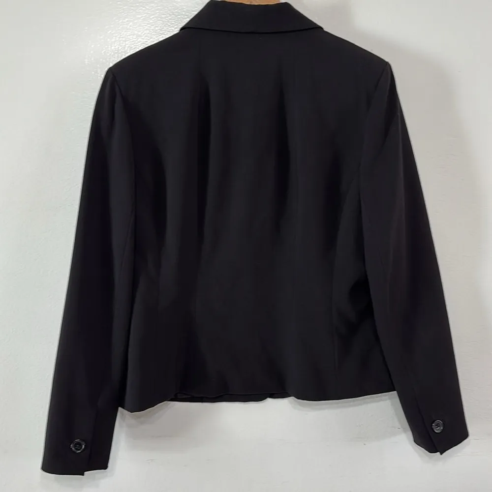 East 5th Women's Black Button Down Blazer With Faux Pockets Size 14 - Image 4