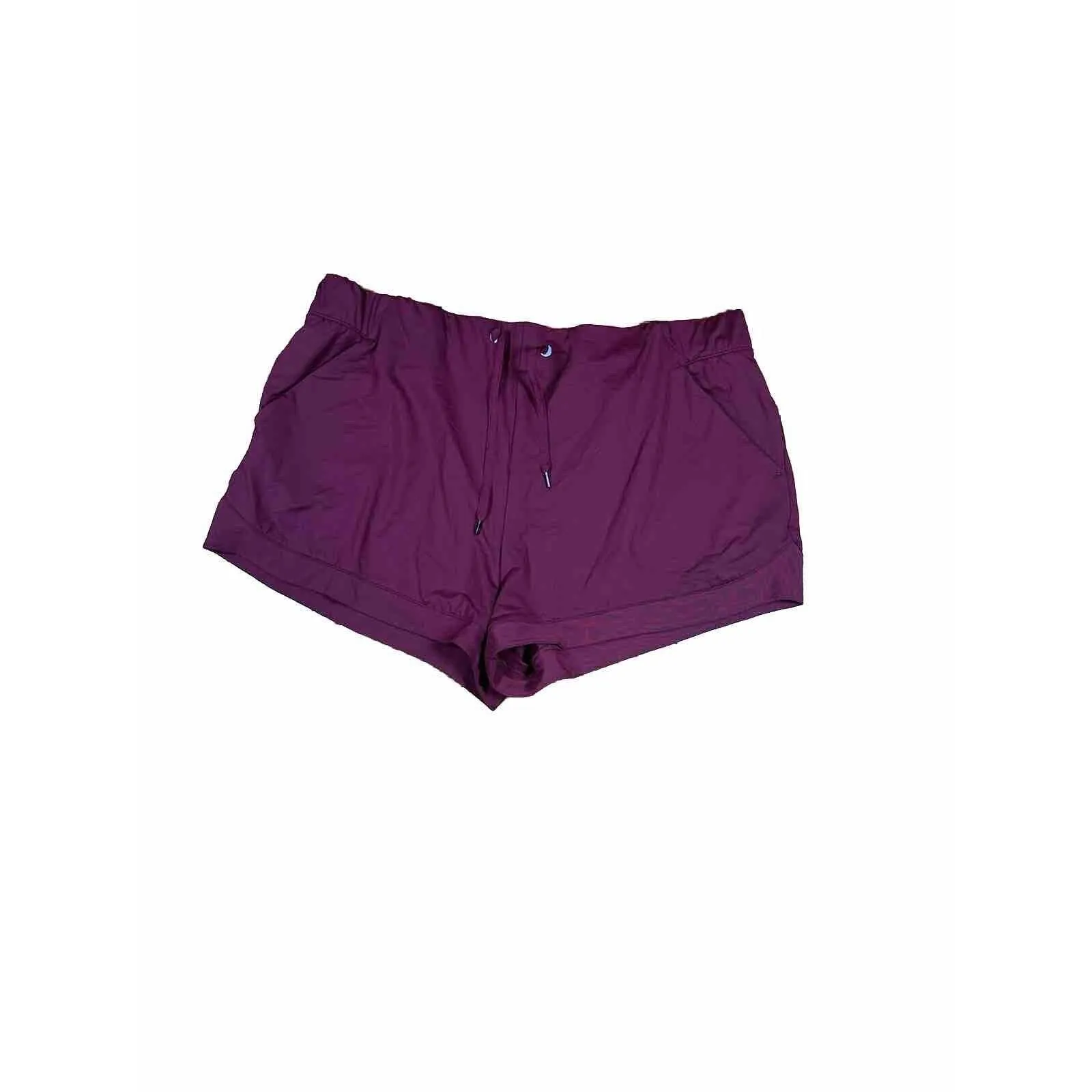Avia‎ Women Running Athletic Gym Shorts XL Burgundy Mesh Hem Pockets Drawstring - Image 4