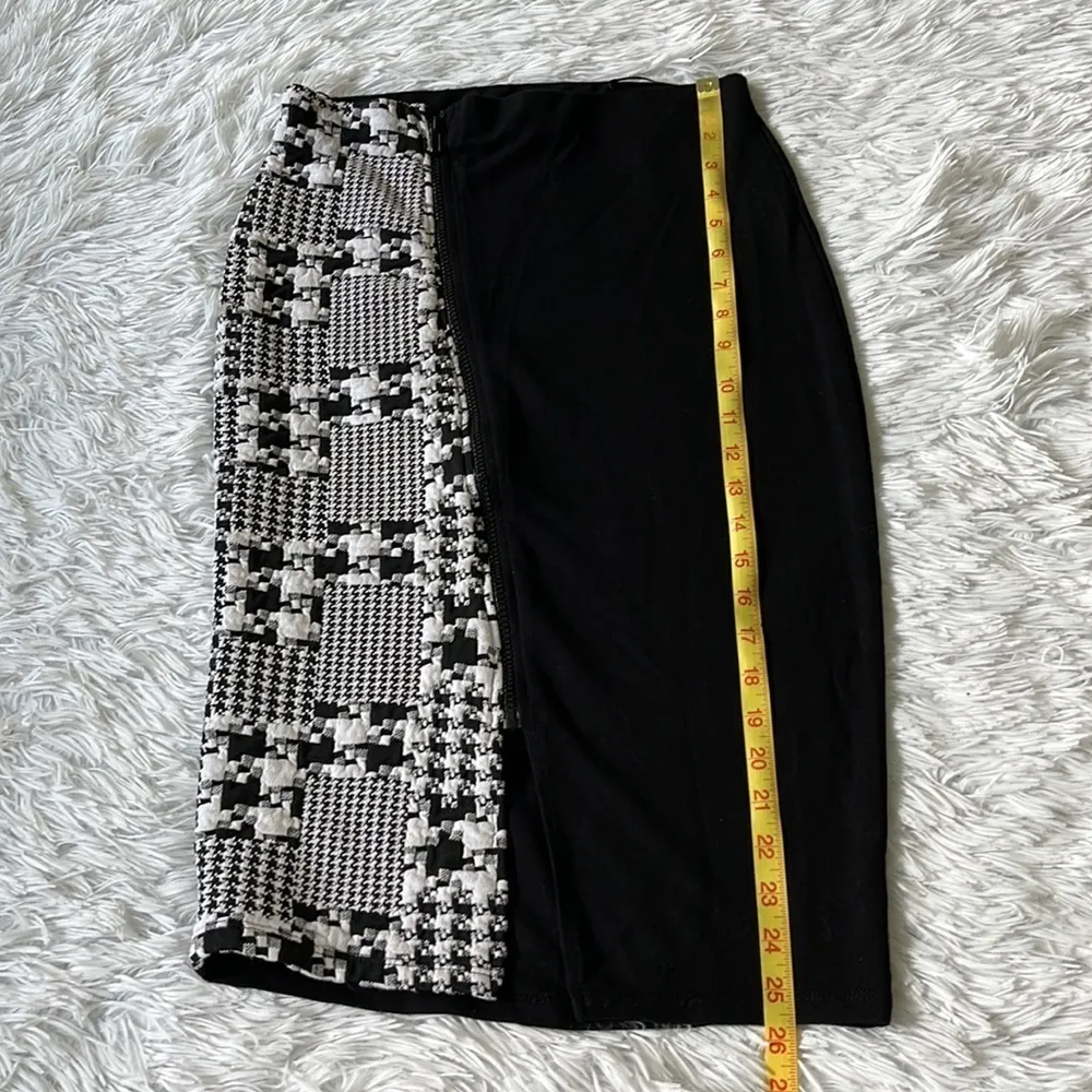 Papaya Women’s half houndstooth pattern pencil skirt size 10 - Image 6