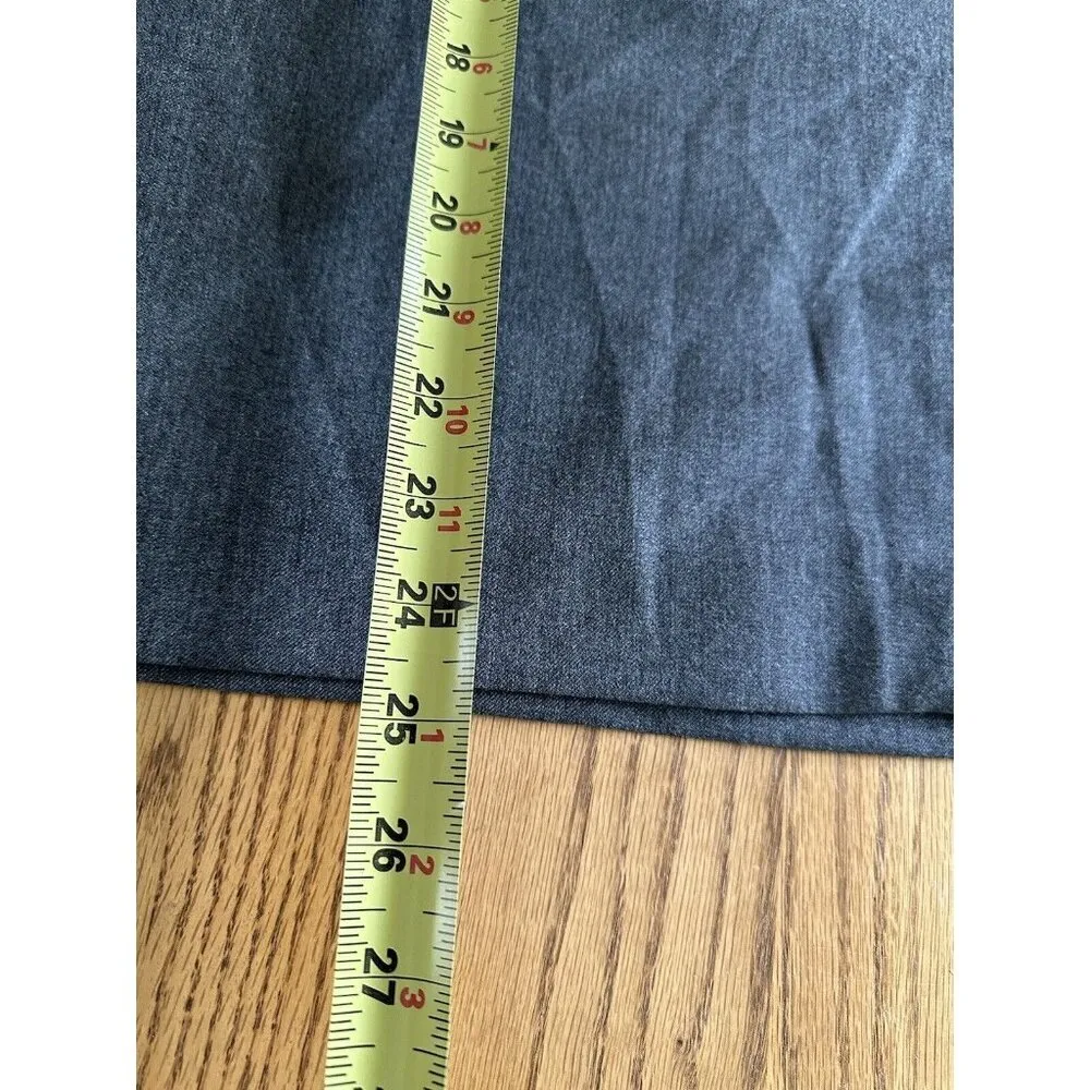 Prada Made In Italy Wool Skirt  Front Slit Side Zip Gray Career Size 44 Waist 30 - Image 7