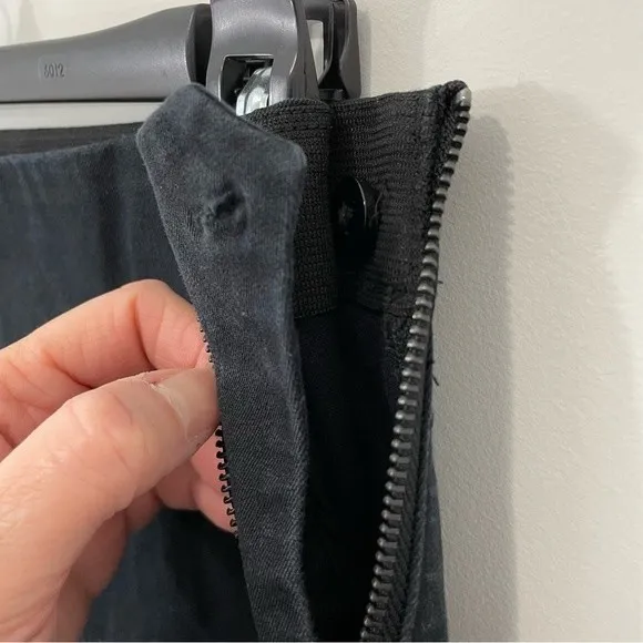 Everlane The Side Zip‎ Stretch Pull On Cotton Black Pants Ankle Crop Size 6 - Image 4