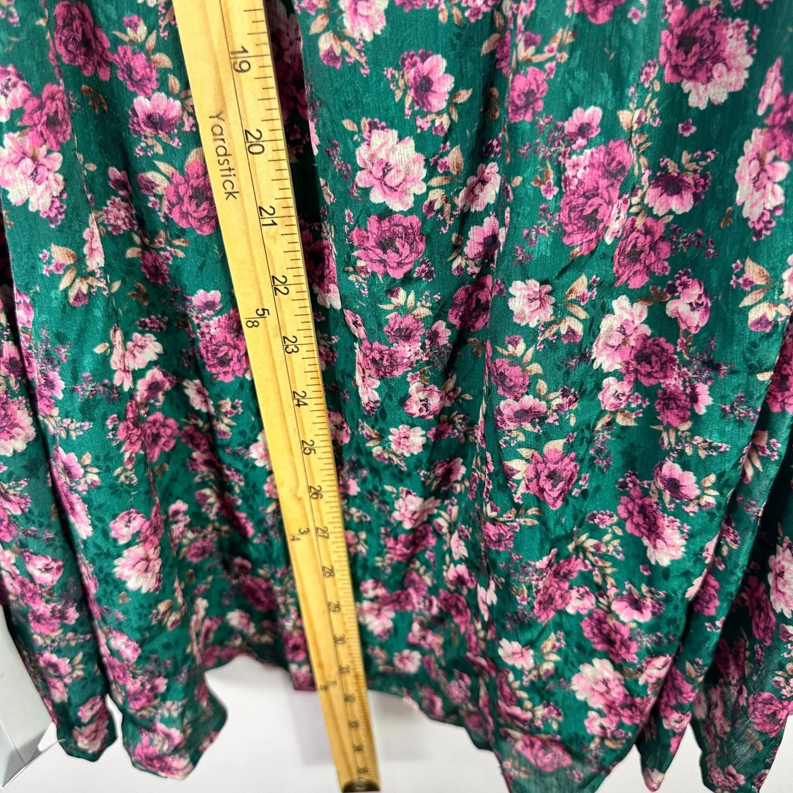 City Studio XL Green Floral Bow Mini Dress Cottagecore Romantic Boho Coquette Size undefined - Image 9