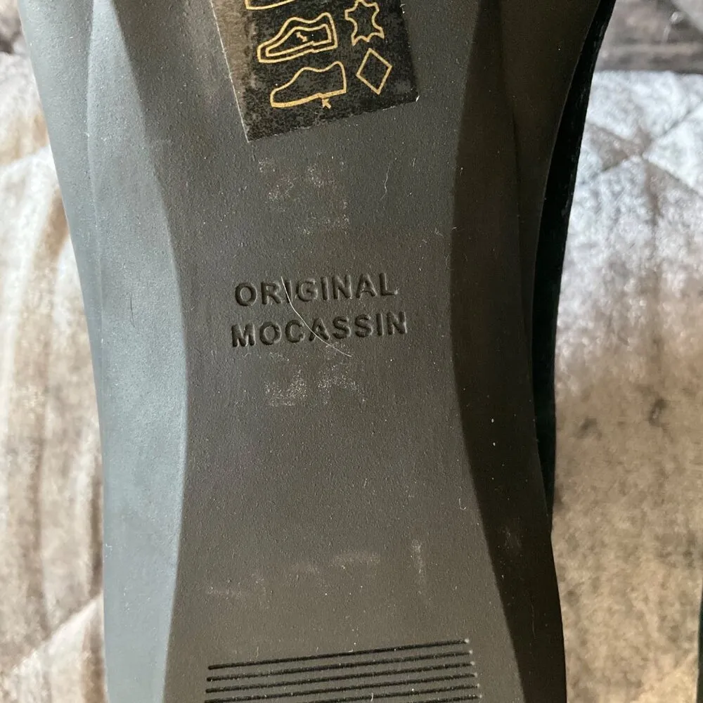 Wirth Original Womens Leather Moccasins Silver Horsebit - Image 4