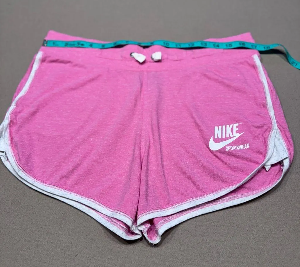 Nike Women's Sport Shorts in Pink with White Accents - Image 3