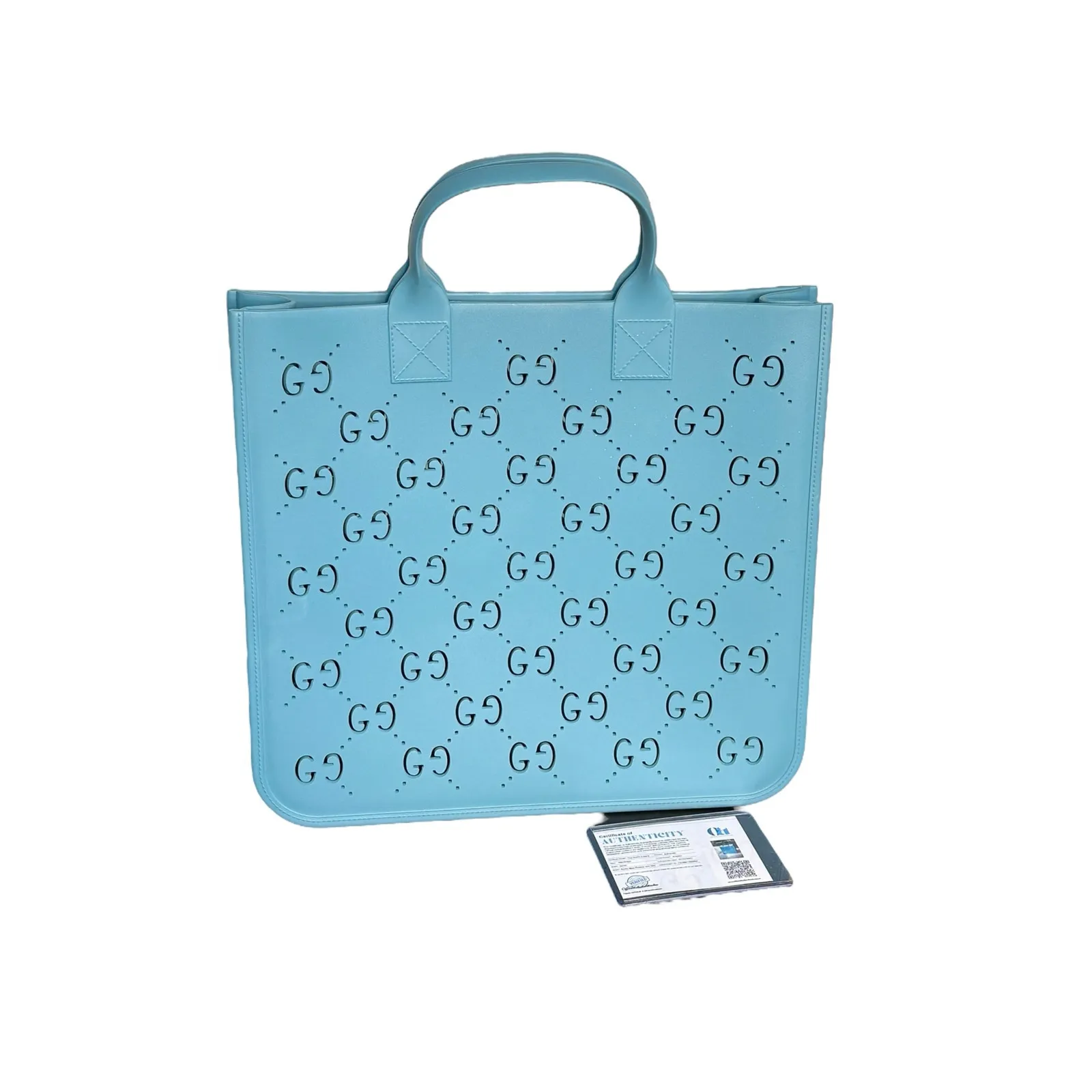 Gucci GG Supreme Rubber Tote in Blue - Image 2