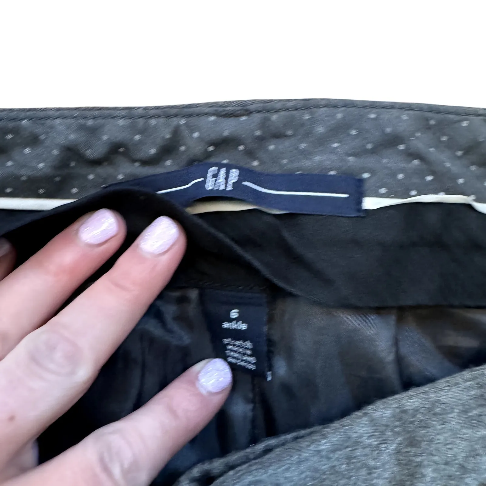 2007 Y2K Gap Gray Virgin Wool Straight Leg Trousers - Image 3