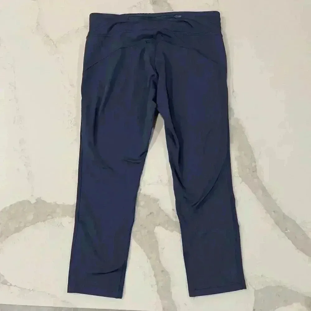 Nike Dri Fit Cropped Activewear Leggings Blue Womens Size Medium Running MeshLeg - Image 7