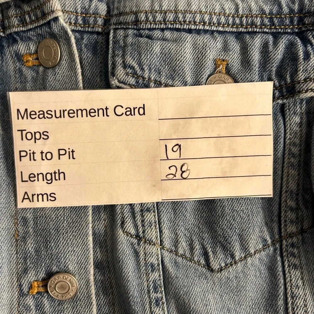 Gap‎ 1969 Denim Trucker Jacket Blue Medium - Image 10