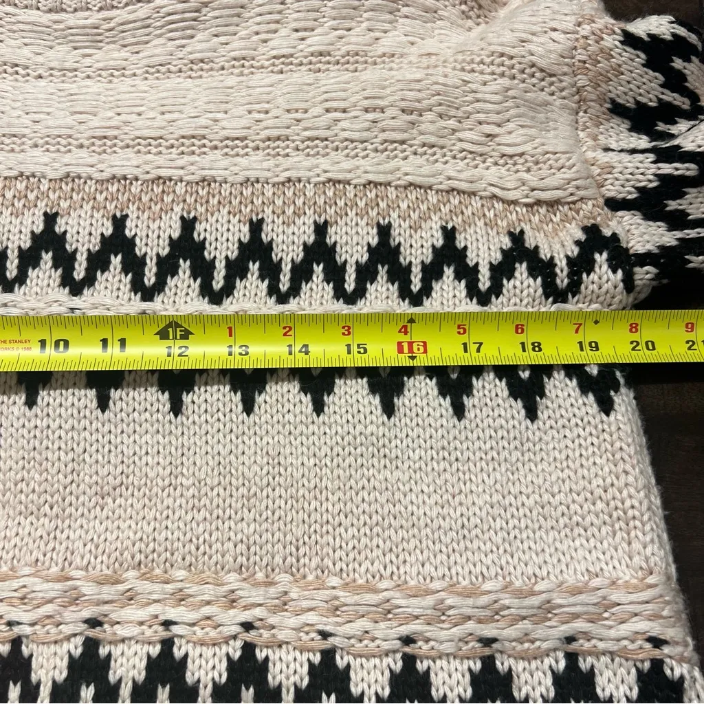 Skies Are Blue Womens Fair Isle Knit Sweater Sz S Preppy Heritage Nordic Chunky - Image 4