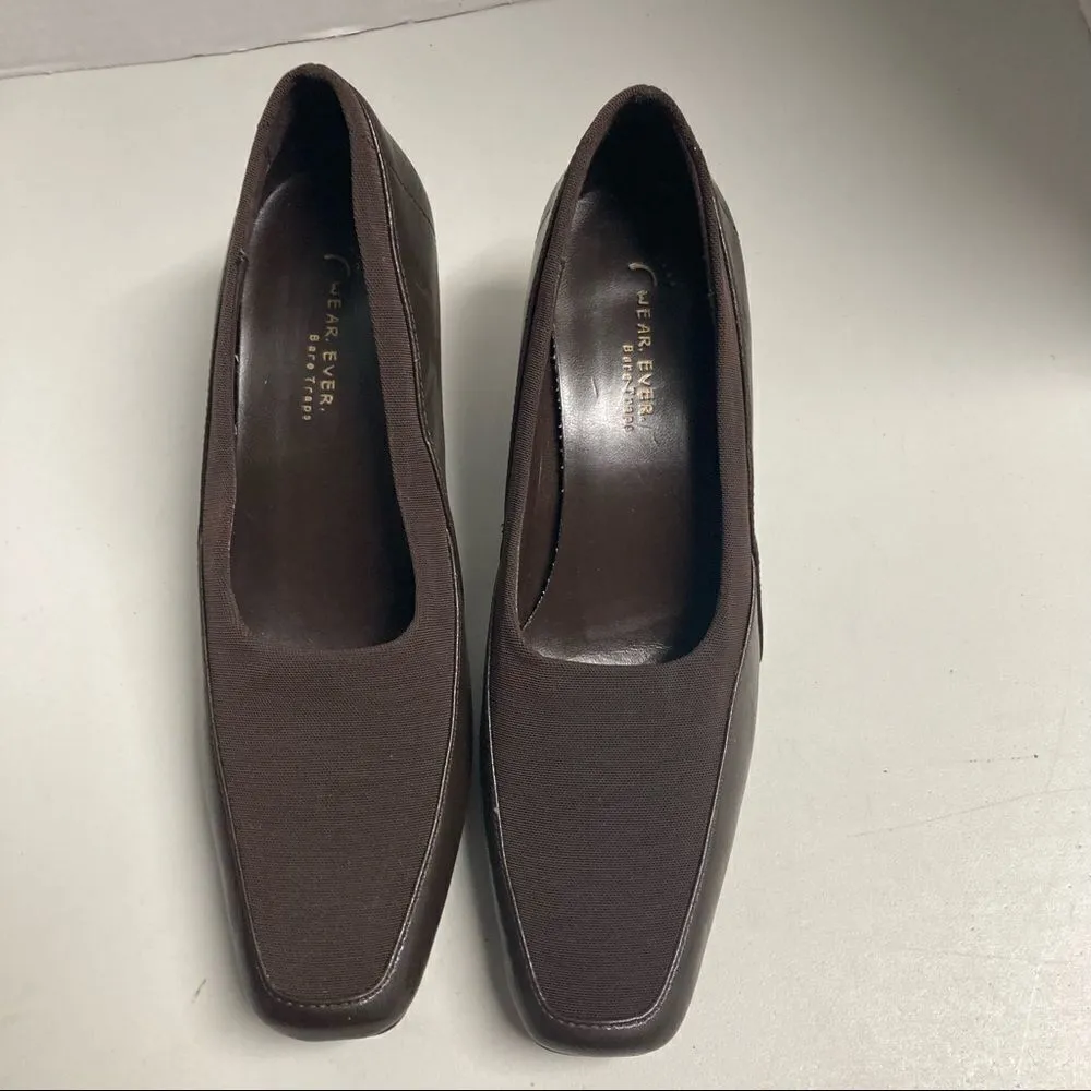 WEAR EVER, BARE TRAPS, Nuance Style Women’s Square Toe, Brown Heels, Size 6M - Image 9