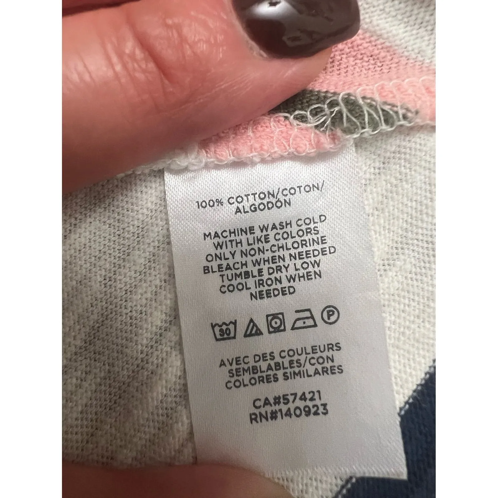 Lou & Grey‎ Cropped Tee Striped Cotton Size S - Image 5