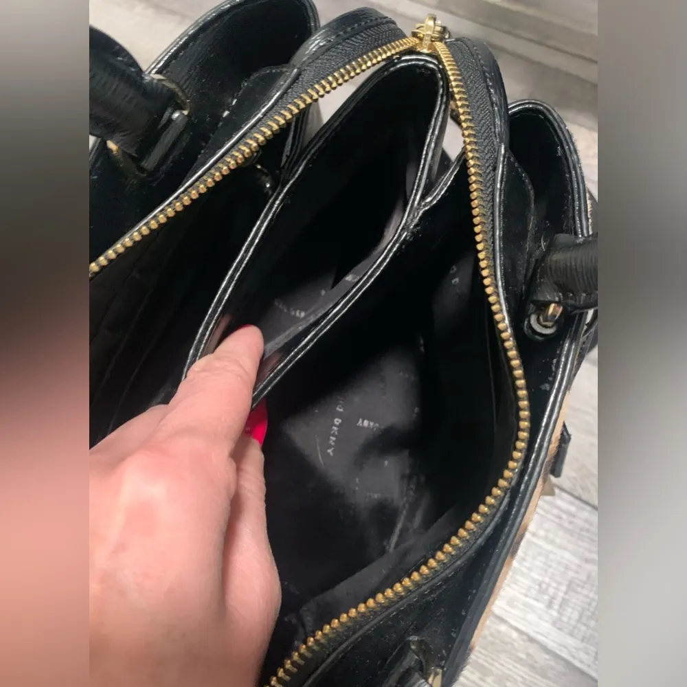 DKNY Calf Hair Paige Satchel Bag - Image 8