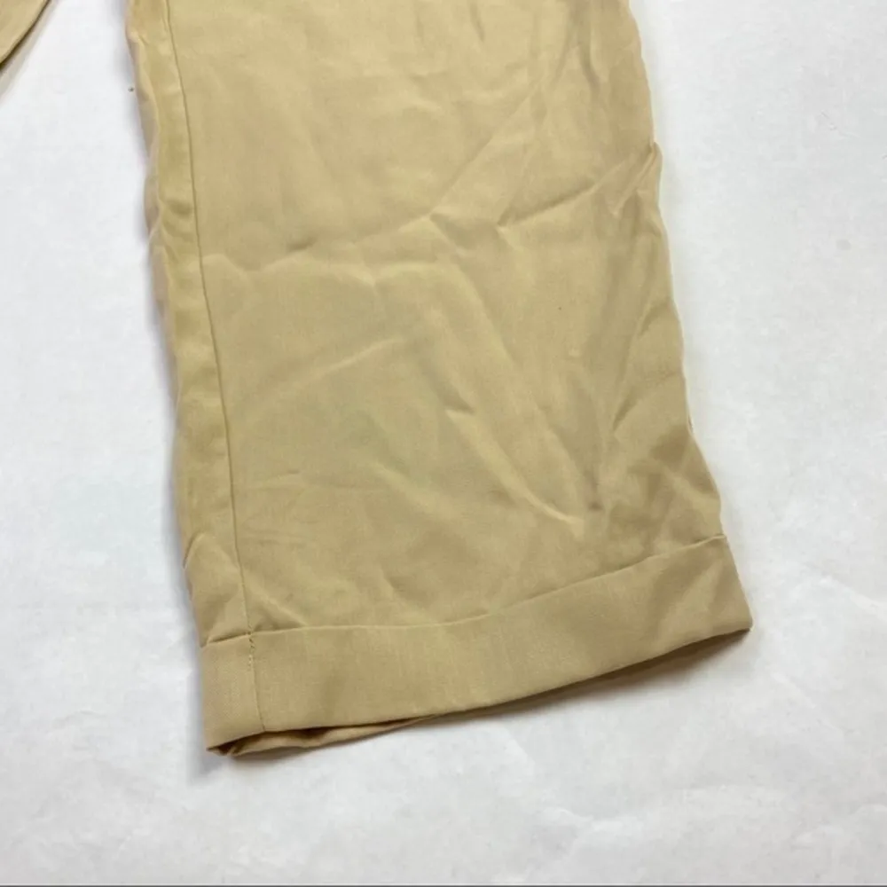 Maison Jules Beige‎ Belted Pocketed Crop Pant - Image 5