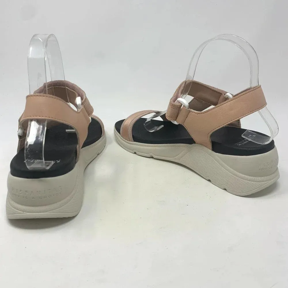 Hispanitas Brenda Platform Wedge Sandal Soho Cameo‎ Pink Size 7.5 - Image 8