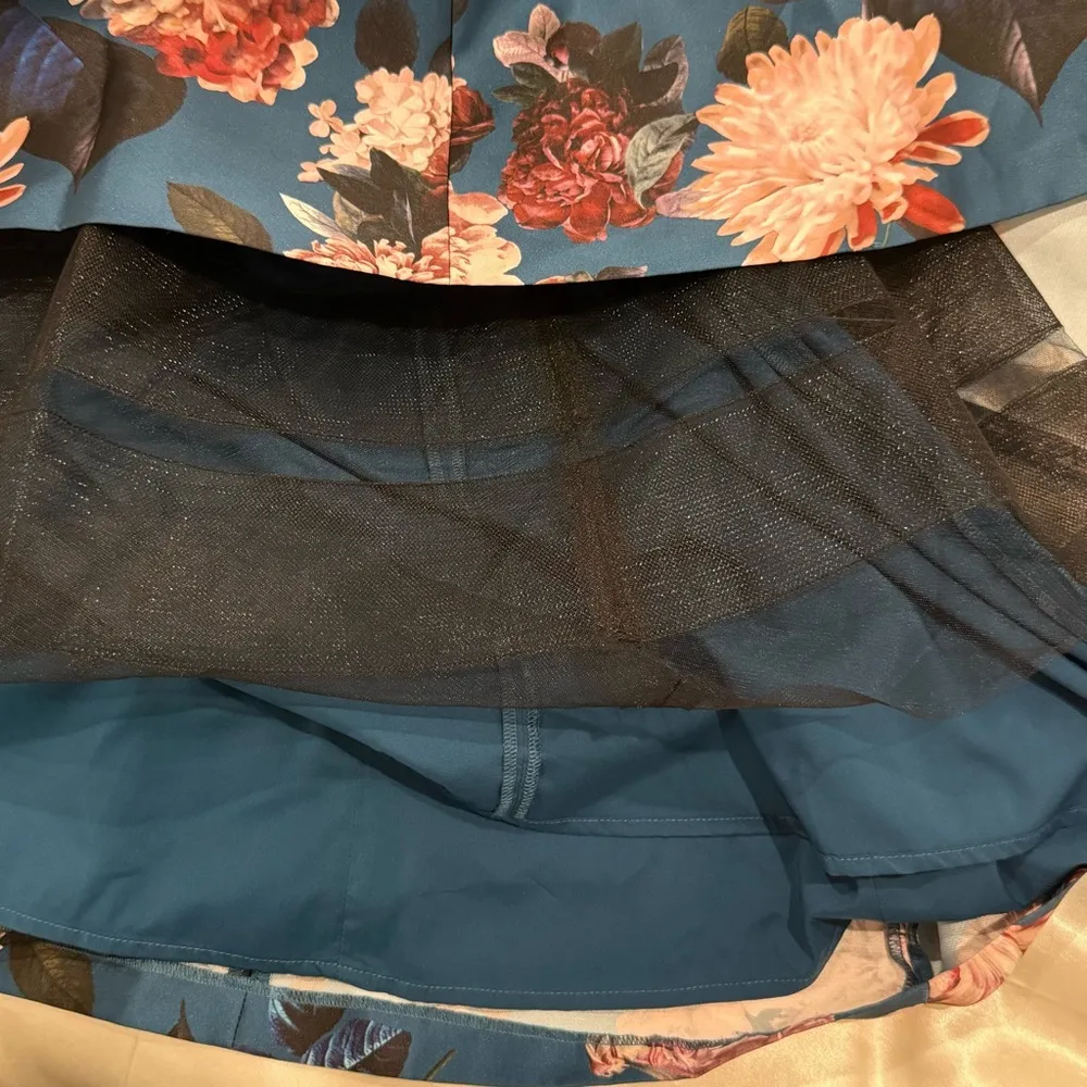 Sachin & Babi Audrey Gown Teal Garden Floral Dress Sleeveless Satin Size 8 New - Image 14