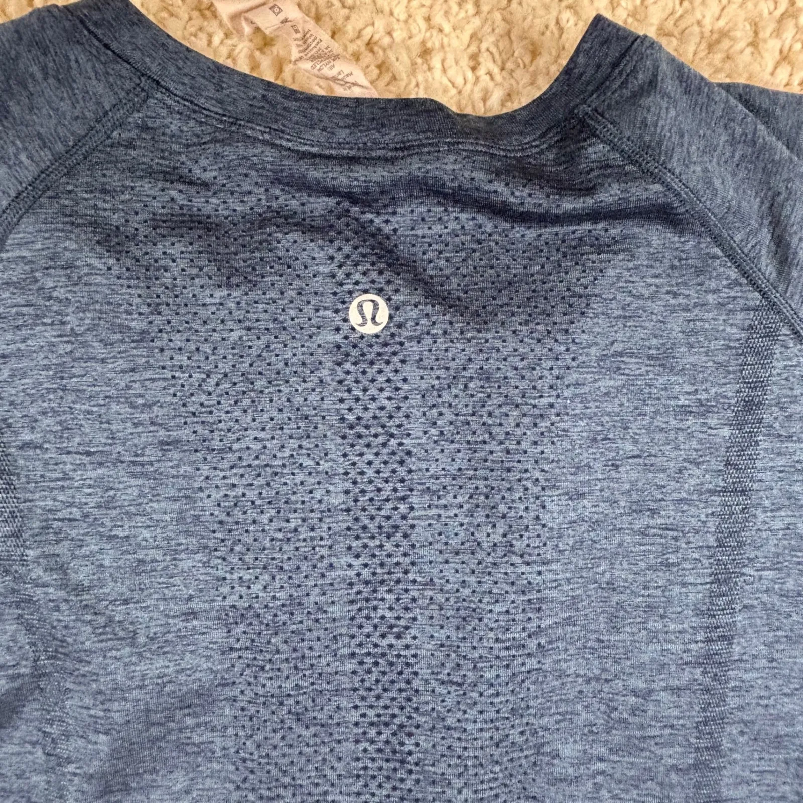 Lululemon Athletica Long Sleeve Top Blue Ombre Seamless Athletic Top Women Sz 14 - Image 11