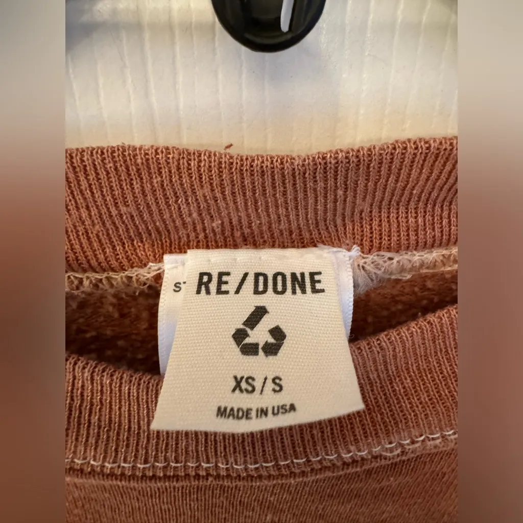 REDONE Mickey Mouse Women’s Cotton Sweatshirt Burnt Orange Size XS/S - Image 6