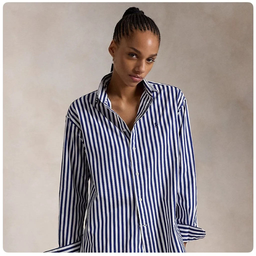 NEW Rodd & Gunn Sports Fit Navy and White Striped Shirt - Image 4