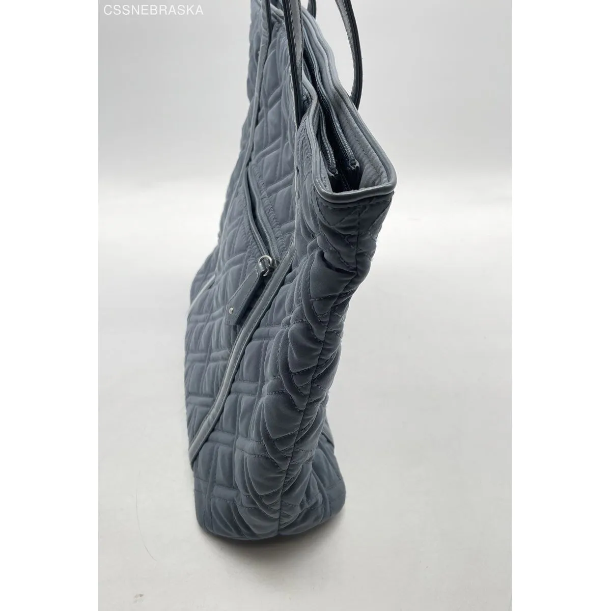 Vera Bradley Blue Trimmed Vera Small Tote -‎ Size Small - Image 4