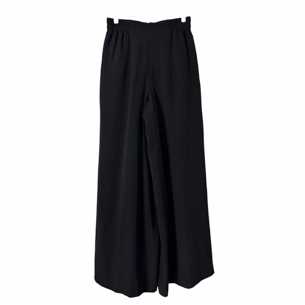 Vintage Spiegel Black Wide Leg Palazzo Pants High Rise Pleated Women’s Size 8 - Image 8
