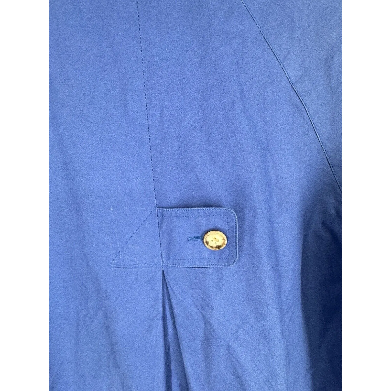 Vintage Jones Of New York Royal Blue Long Chore Coat Trench Made In‎ The USA - Image 4