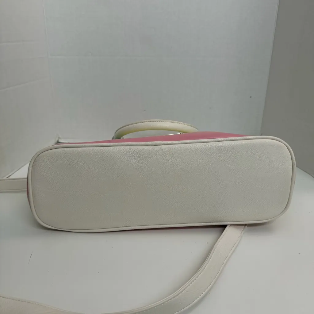 Betsey Johnson Purse Handbag Crossbody Bow Studded Chain Rainbow Ombré Gold - Image 11