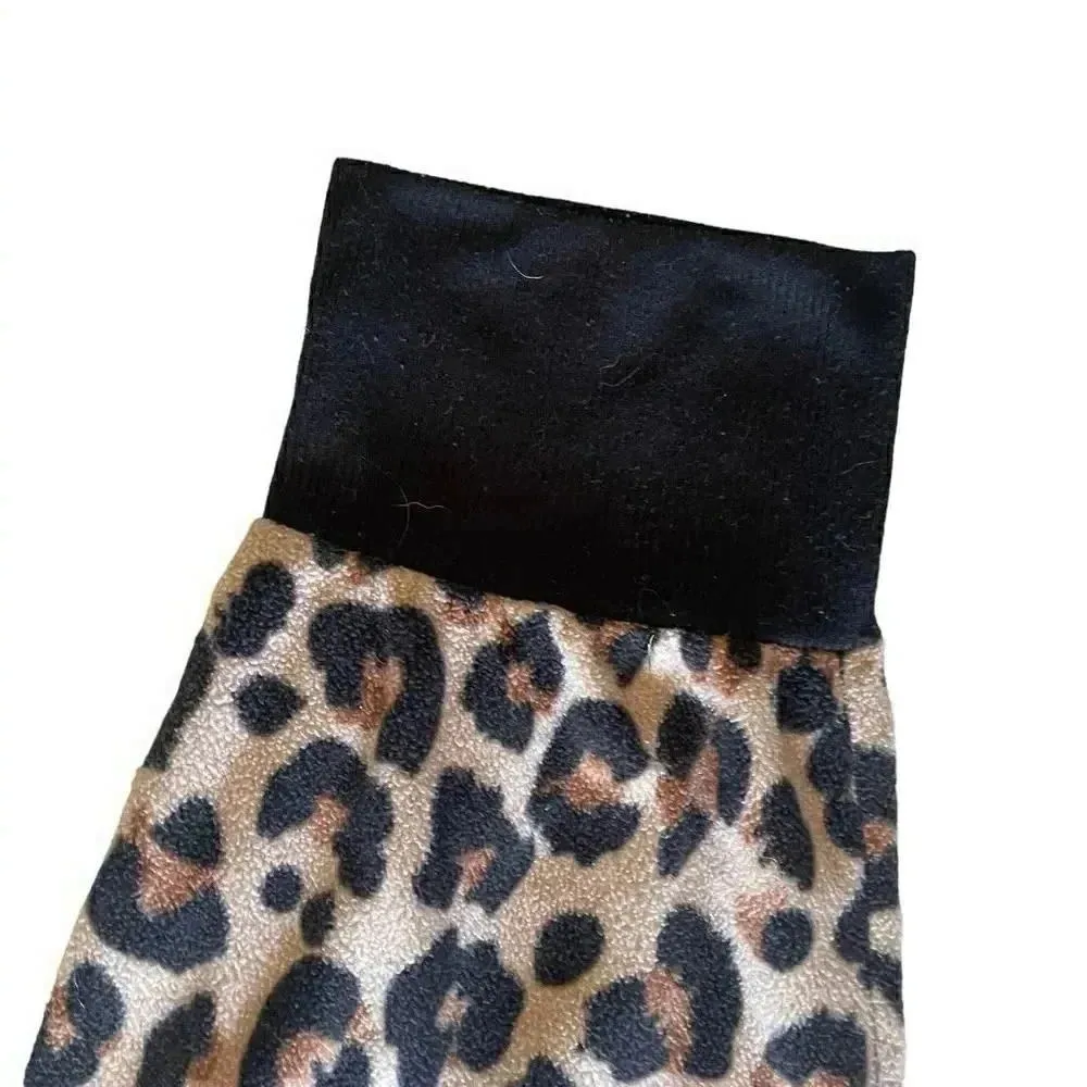 PJ Couture Leopard Print Brown Black Soft Cozy Loungewear SZ XL # 1047 - Image 5