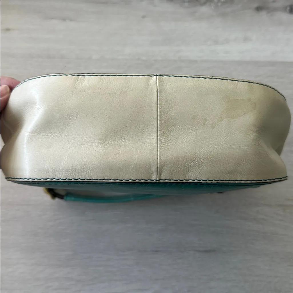 Coach Willis Legacy Colorblock Aqua/White 70th Anniversary Crossbody EUC - Image 9