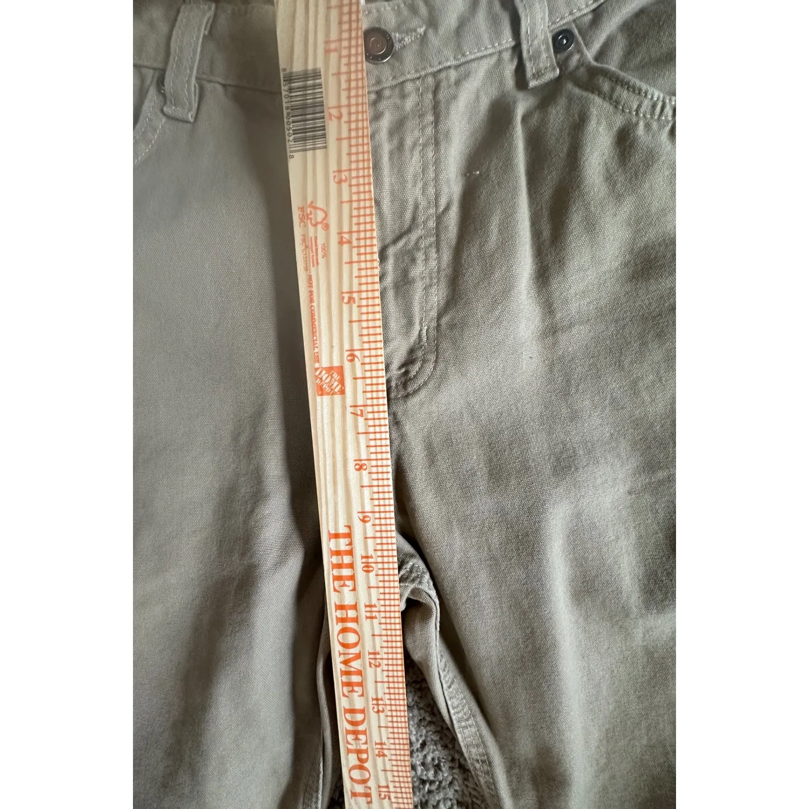 Carhartt  Women's Tan Canvas Cargo Work Pants Utility Carpenter Pockets Sz 14 - Image 14