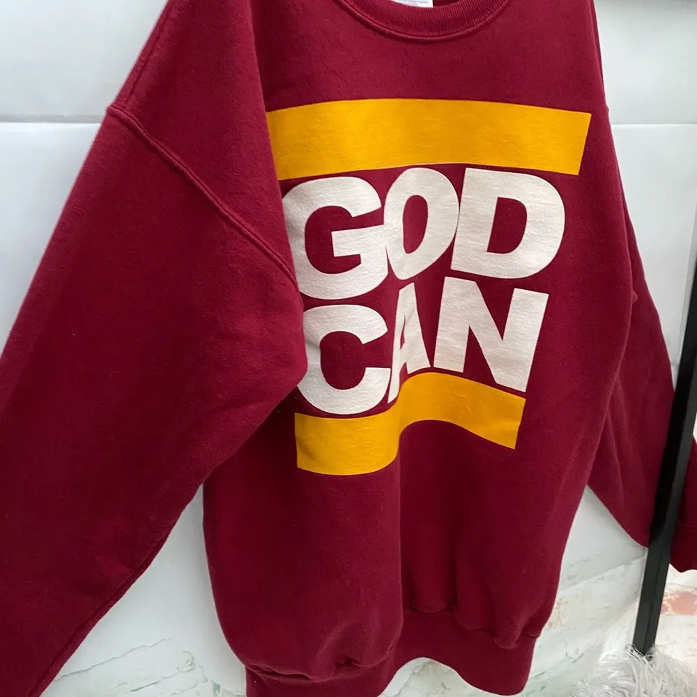 Unisex Graphic “God Can” Hanes Pullover Sweatshirt - Image 2