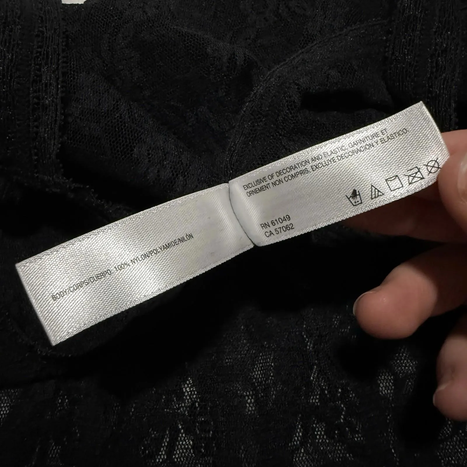 B.tempt’d Semi Sheer Floral Lace Black Lingerie Chemise Slip M Medium - Image 9