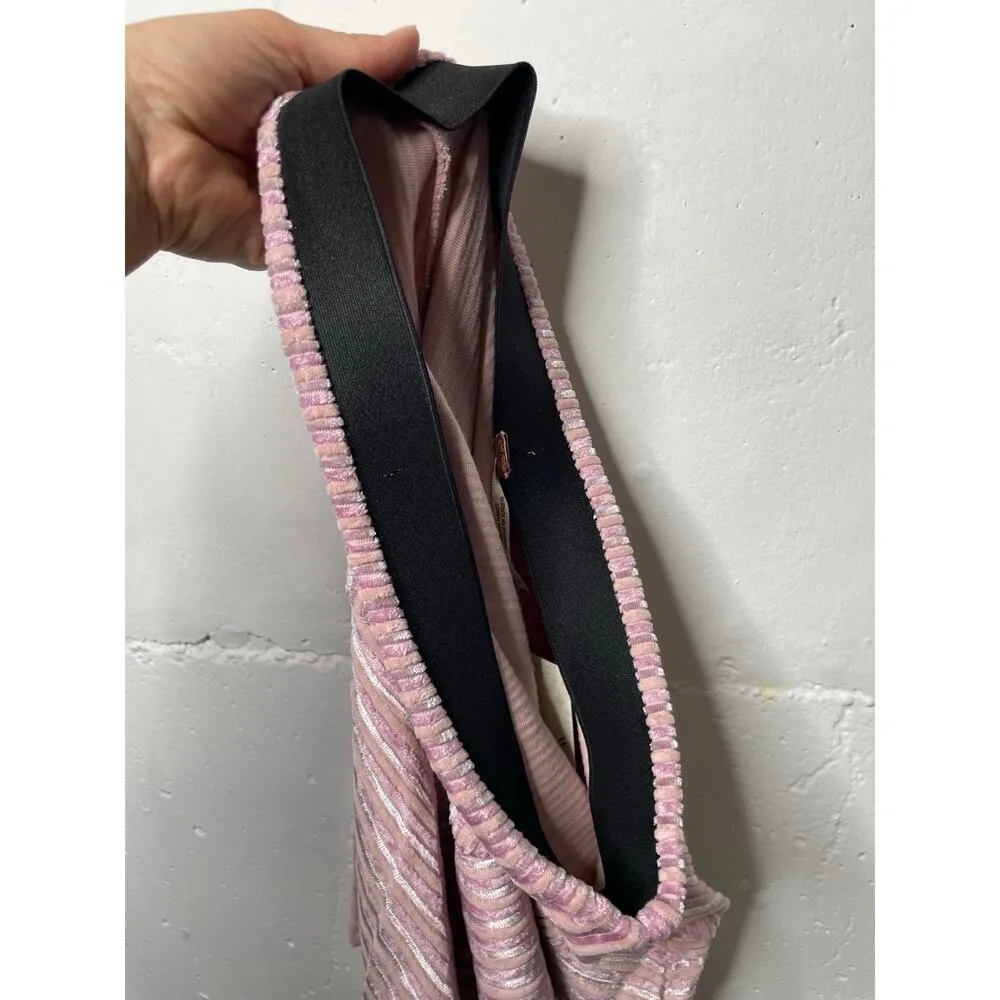 NEW Free People Camden Pink Velvet Ribbed Mini Skirt Size Small - Image 9