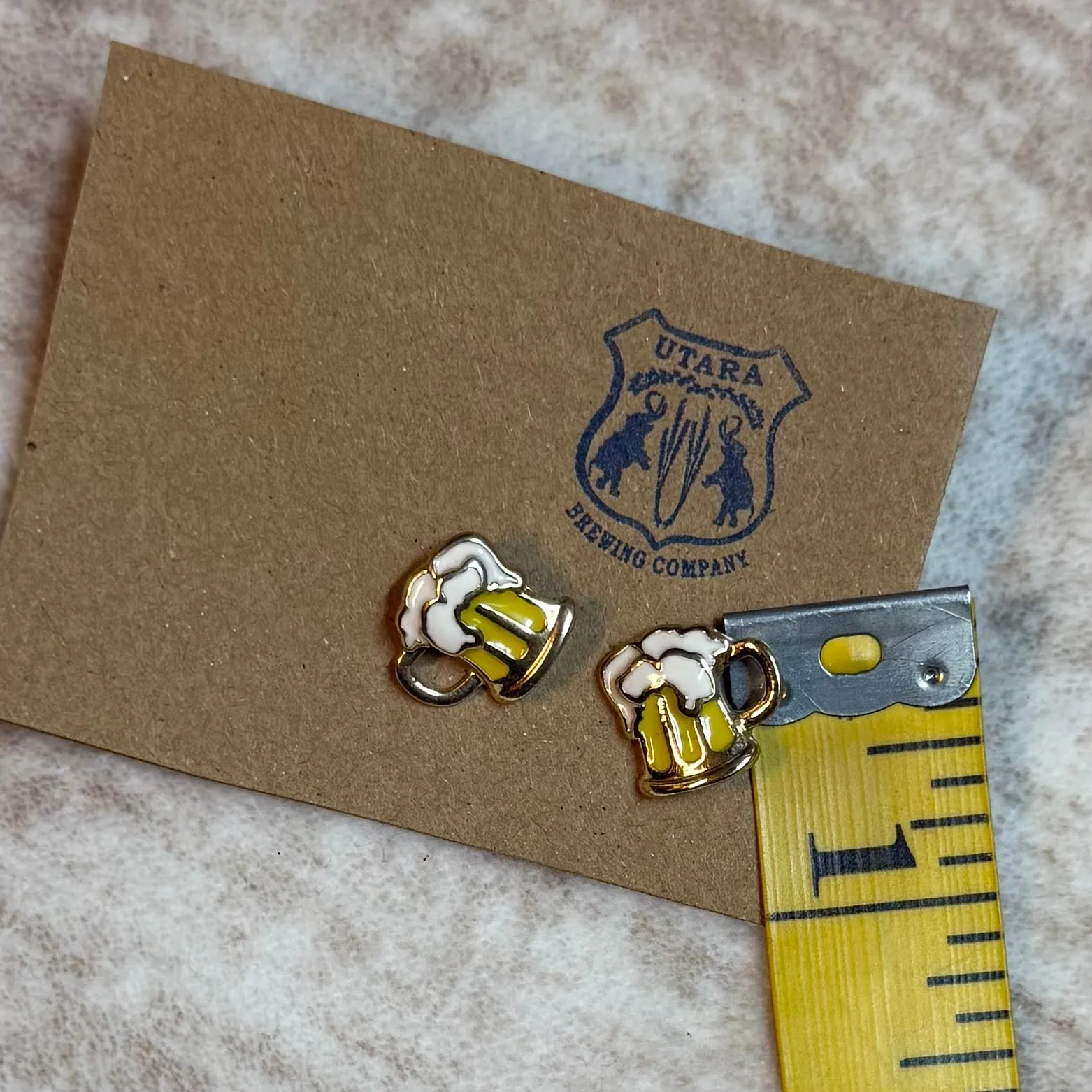 Beer Stein Stud Earrings Beer Mug Oktoberfest Brewery Brewfest Jewelry Trendy Yellow - Image 2