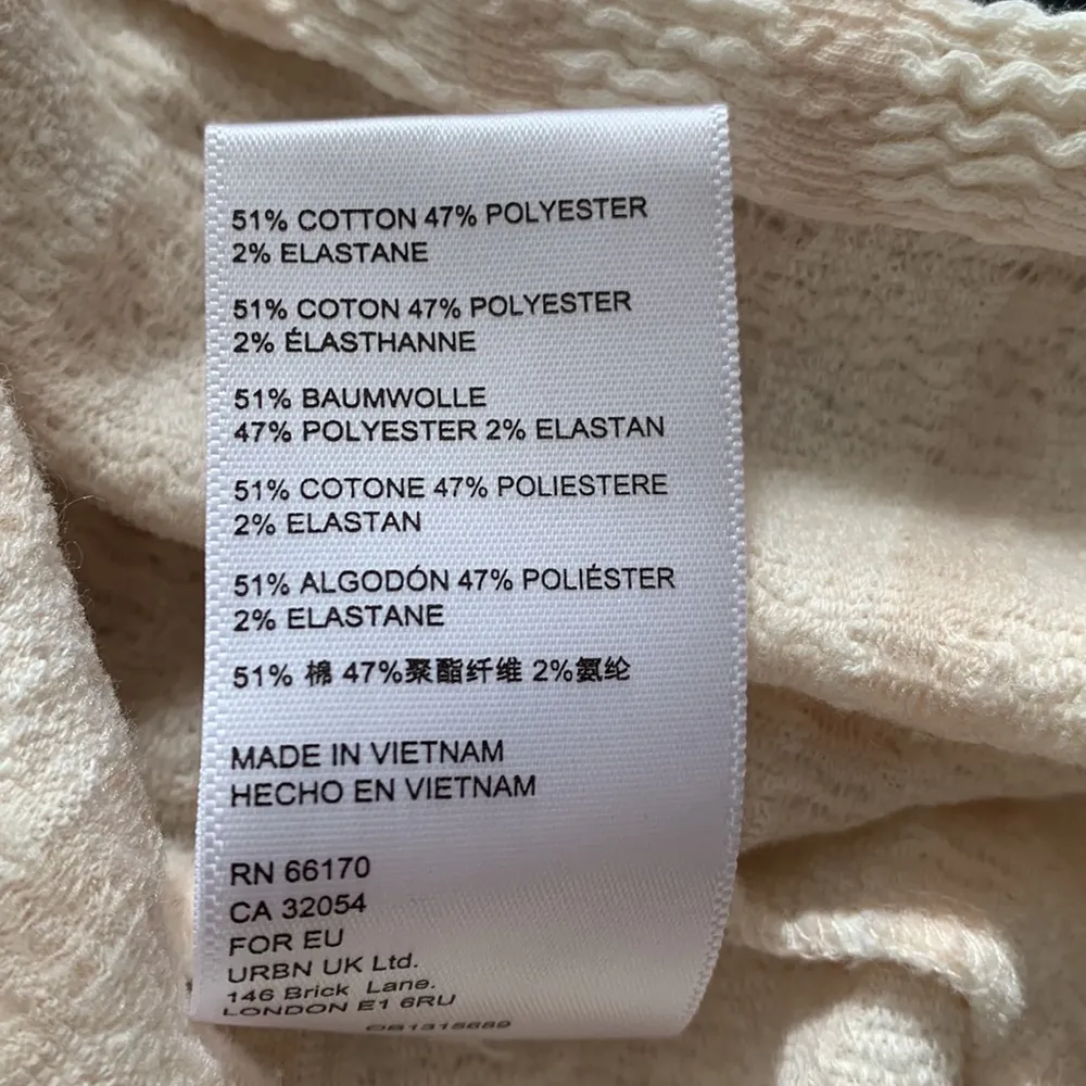 URBAN OUTFITTERS WOMENS CREAM TEXTURED MAXI SKIRT SLIT LARGE - Image 5