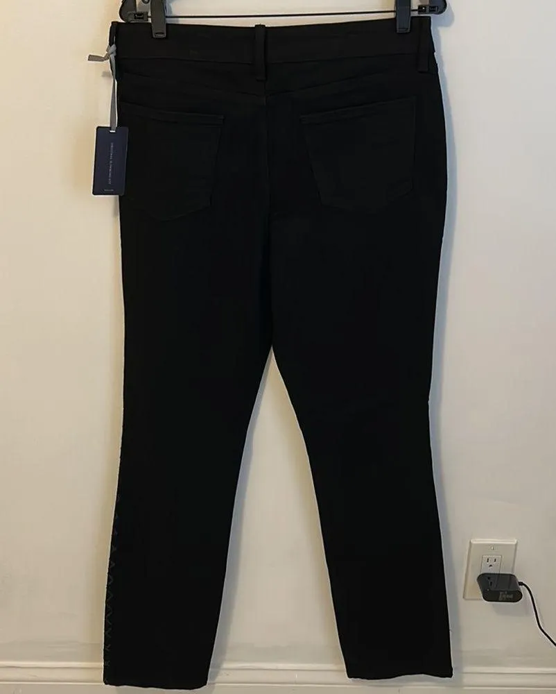 NYDJ Samantha Slim Black Sequined Jeans - Image 3