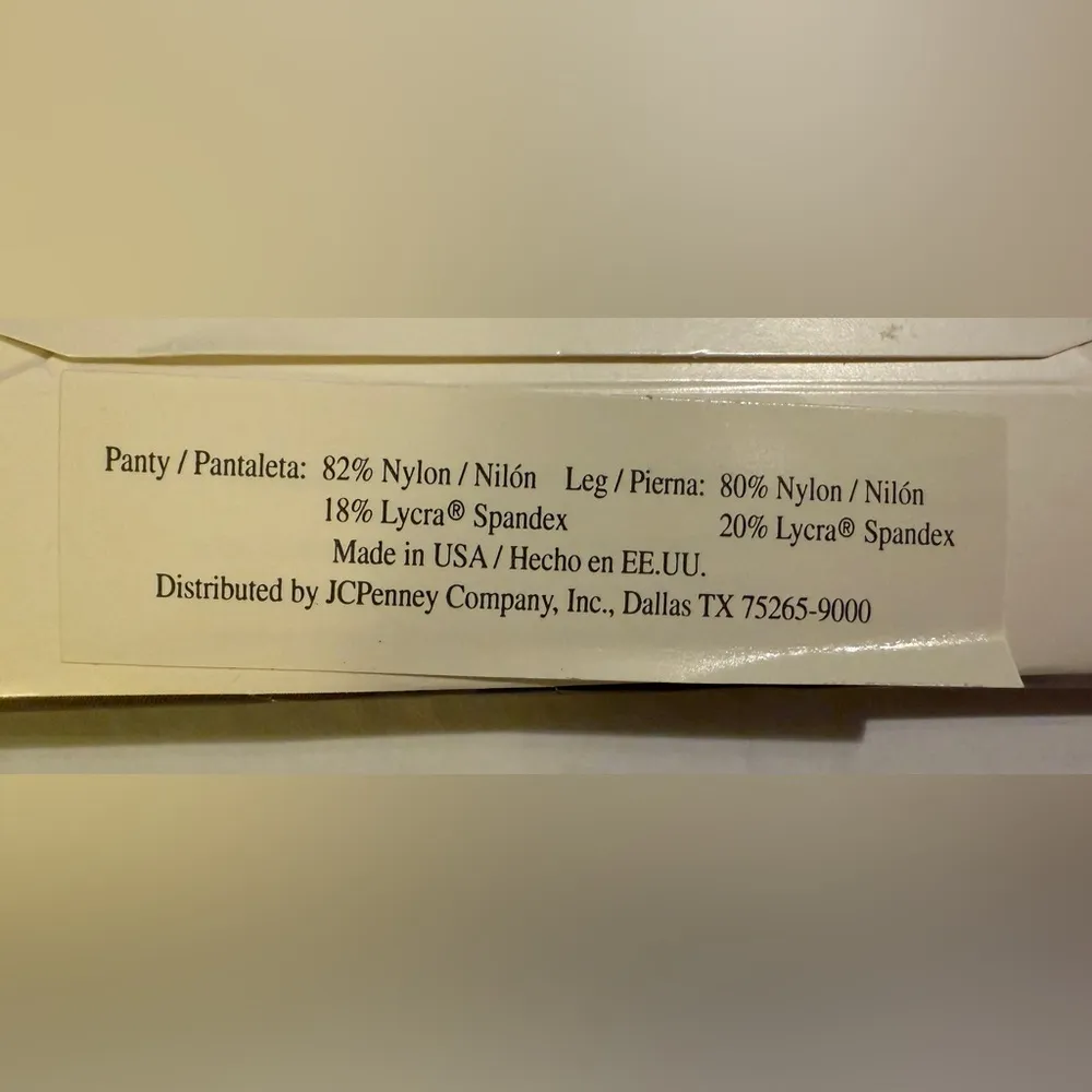 Subtle Shapers JCPenney Pantyhose Bone Queen Tall w Lycra - Image 4