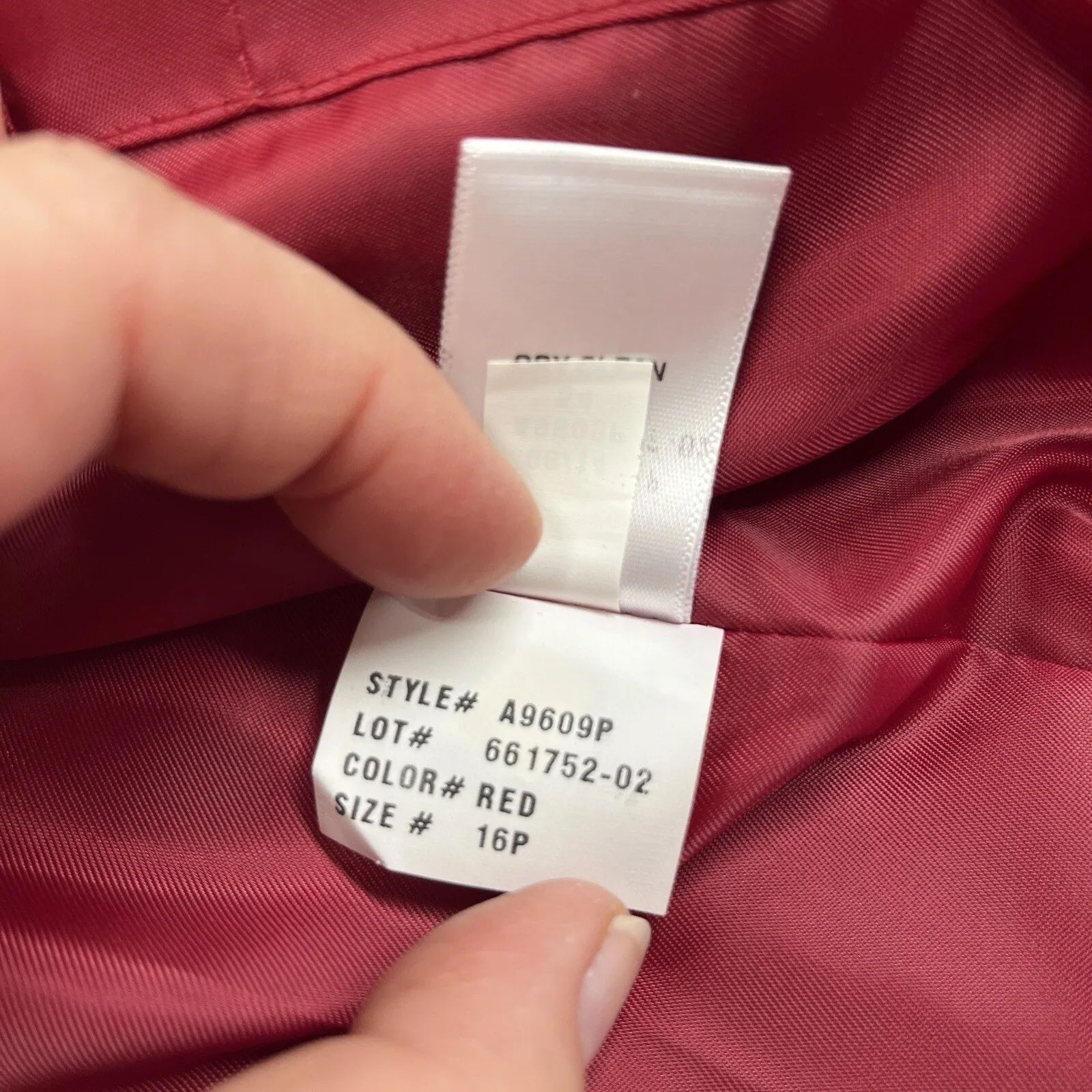 Appleseed's Petites Women’s Red Button Wool Blend Pea Coat Size 16P City Classic - Image 12